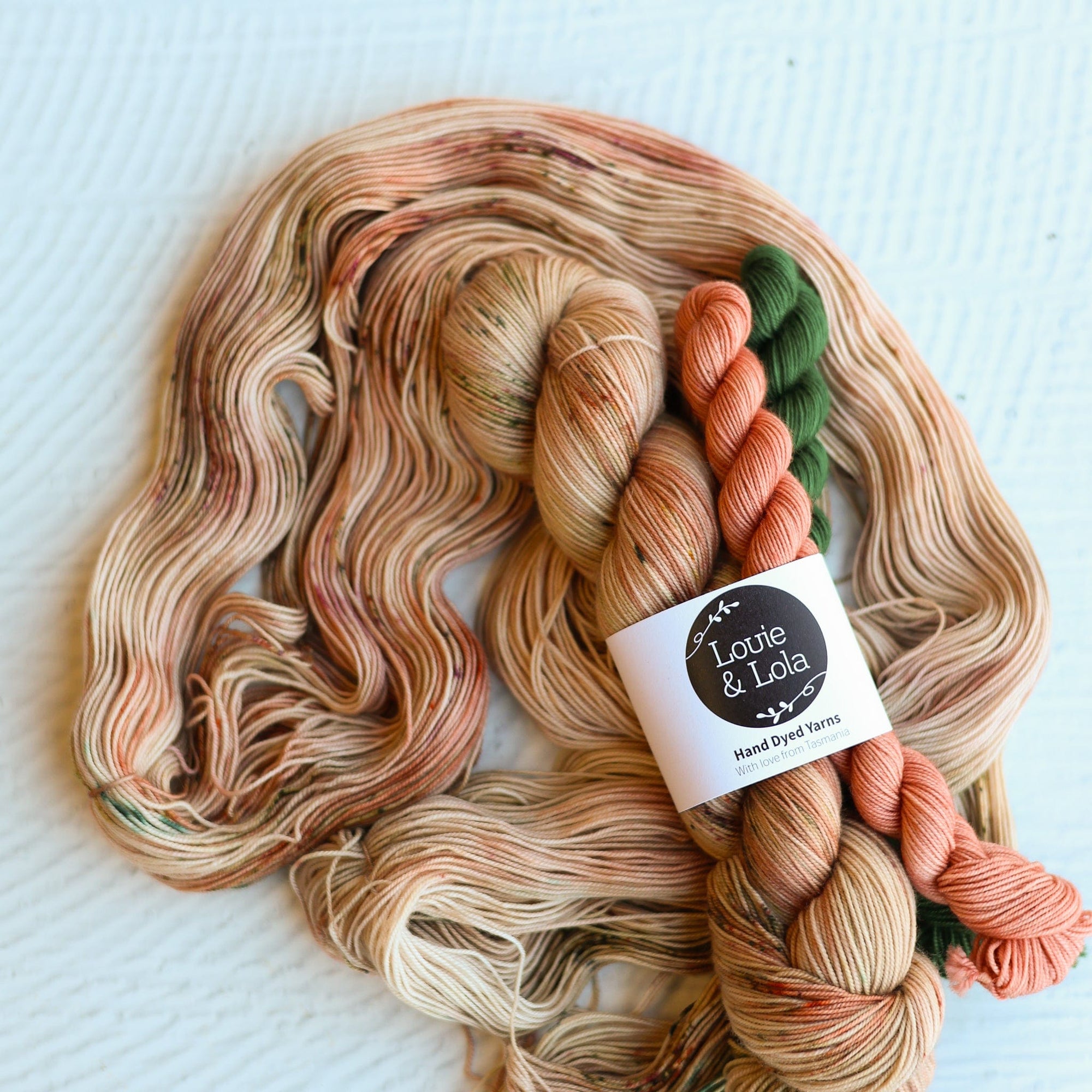 Louie & Lola Yarns Yarn Club Flock & Feather Yarn of the Month - August 2025 - Salmon Faverolle Hen