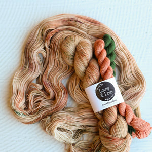 Louie & Lola Yarns Yarn Club Flock & Feather Yarn of the Month - August 2025 - Salmon Faverolle Hen