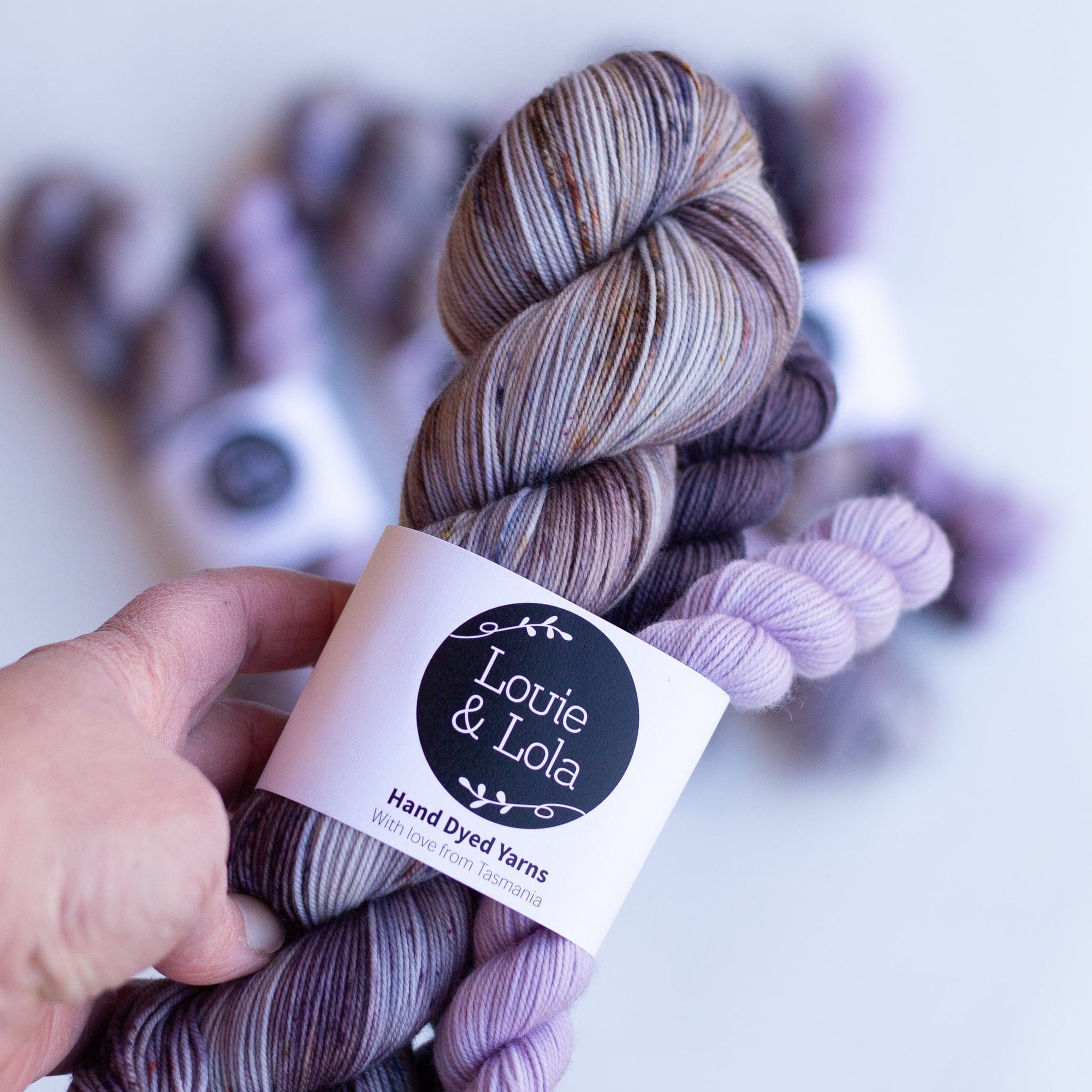 Louie & Lola Yarns Yarn Club Flock & Feather Yarn of the Month - June 2025 - Lavender Silkie Hen