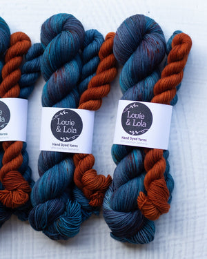 Louie & Lola Yarns Yarn Club Flock & Feather Yarn of the Month - March 2025 - Black Copper Maran