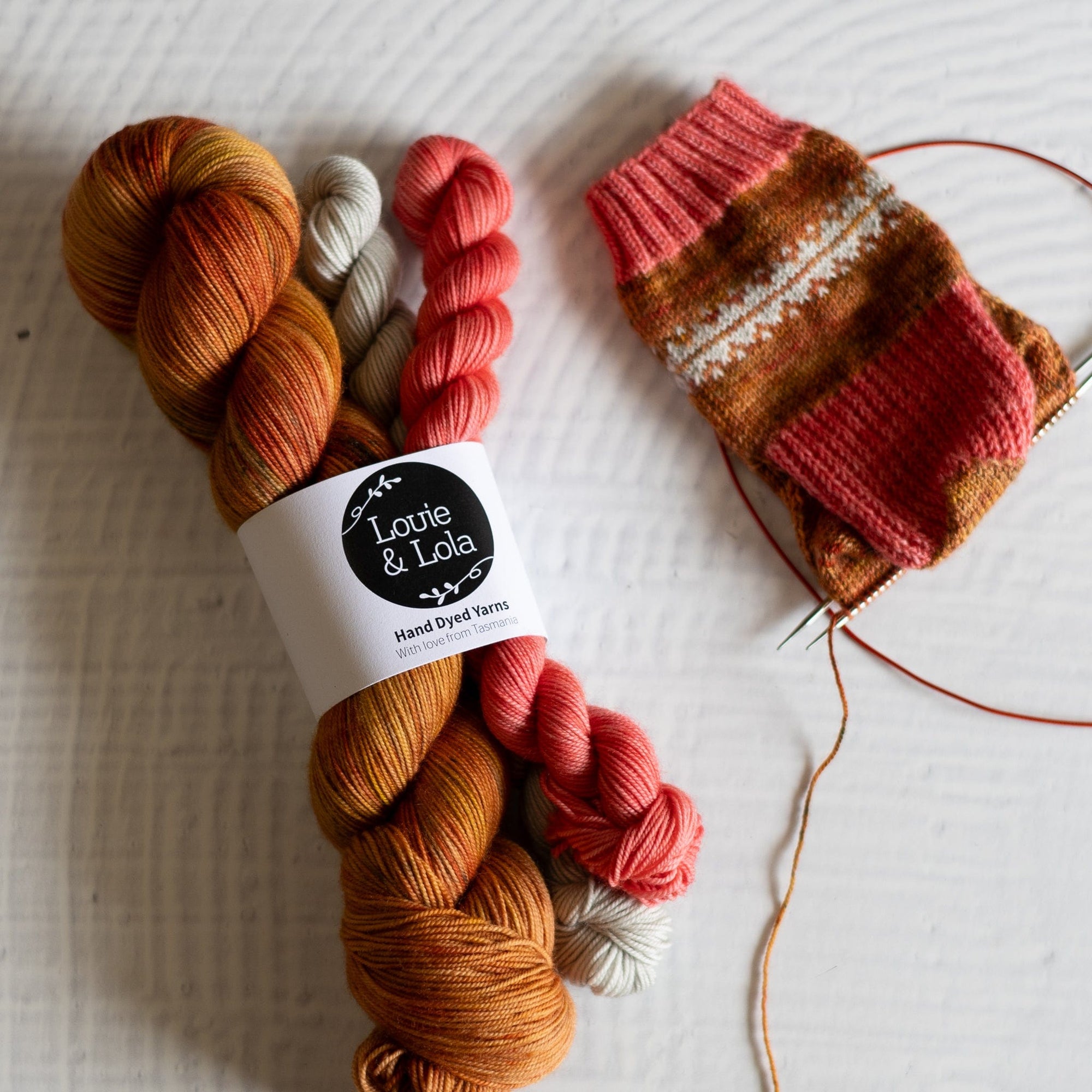 Louie & Lola Yarns Yarn Club Flock & Feather Yarn of the Month - October 2025 - New Hampshire Red Hen