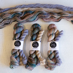 Louie & Lola Yarns Yarn Club Flock & Feather Yarn of the Month - September 2026 - Chocolate & Mauve Silkie