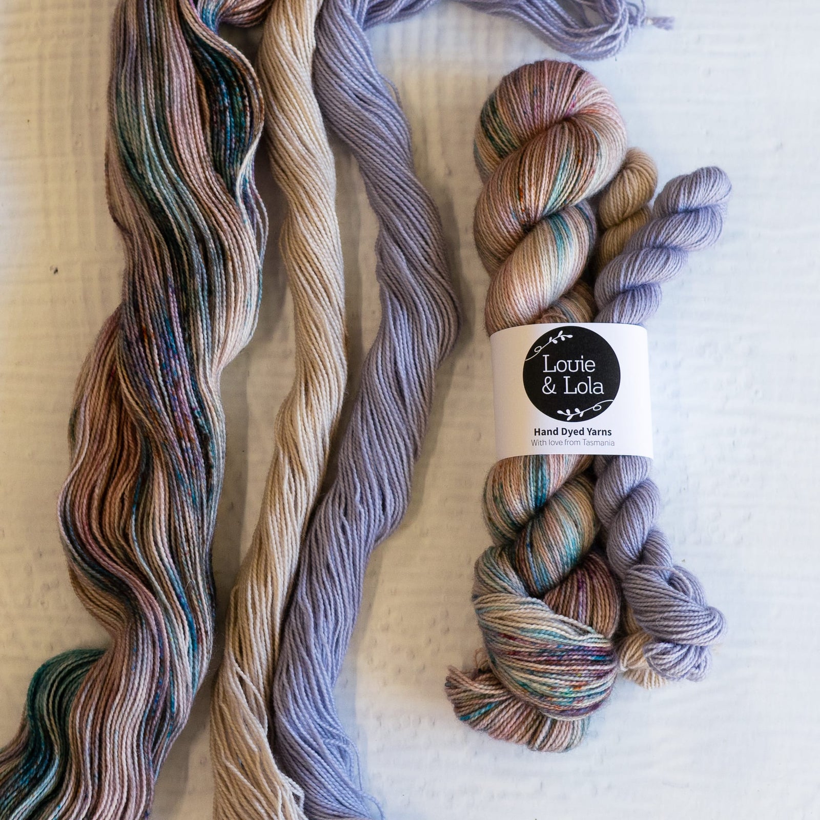 Louie & Lola Yarns Yarn Club Flock & Feather Yarn of the Month - September 2026 - Chocolate & Mauve Silkie