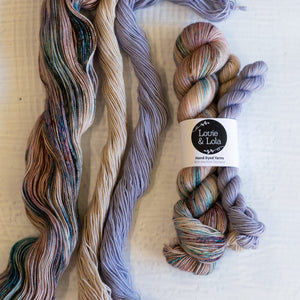 Louie & Lola Yarns Yarn Club Flock & Feather Yarn of the Month - September 2026 - Chocolate & Mauve Silkie