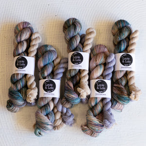 Louie & Lola Yarns Yarn Club Flock & Feather Yarn of the Month - September 2026 - Chocolate & Mauve Silkie