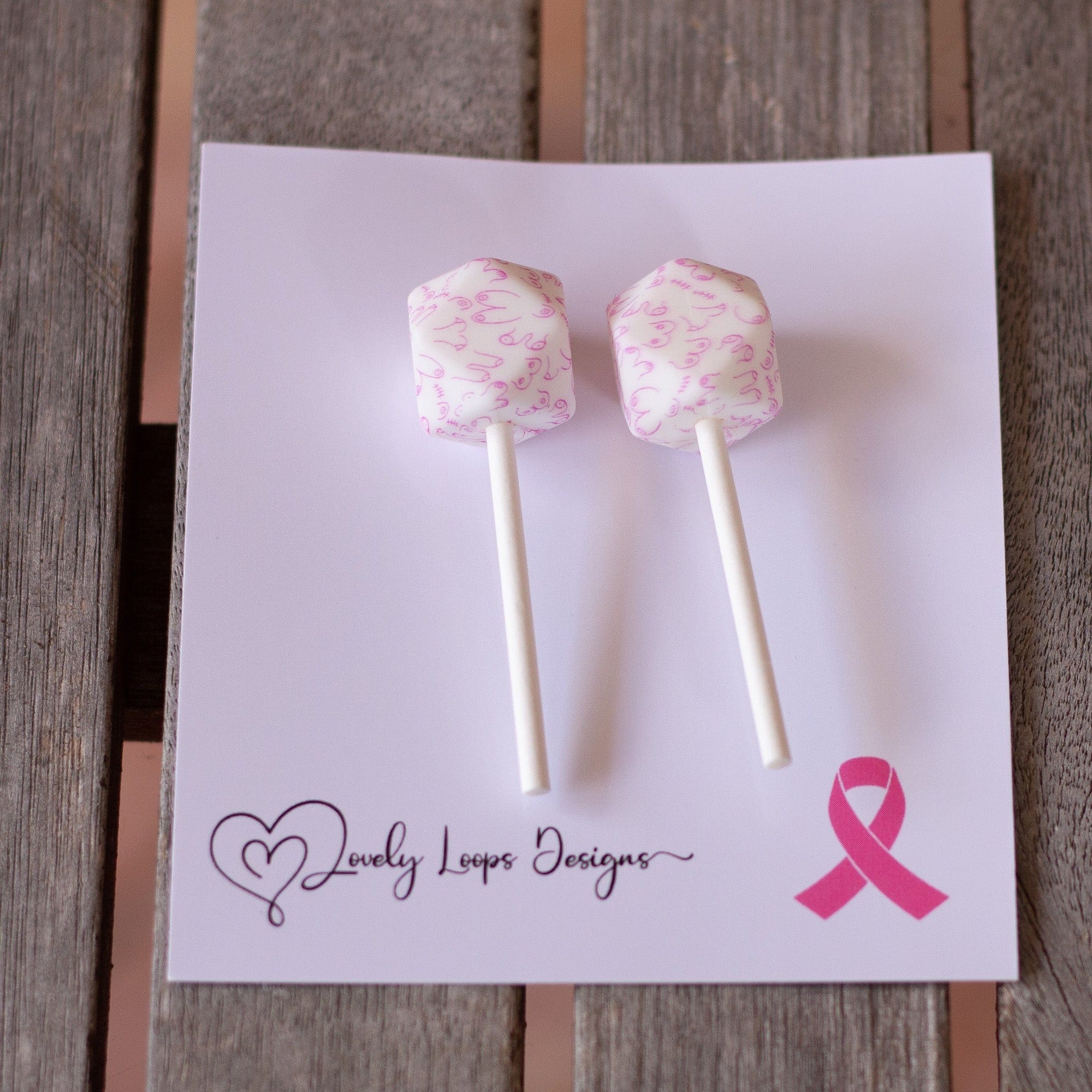 Lovely Loops Designs Lovely Loops Designs - Breast Cancer Needle Stoppers