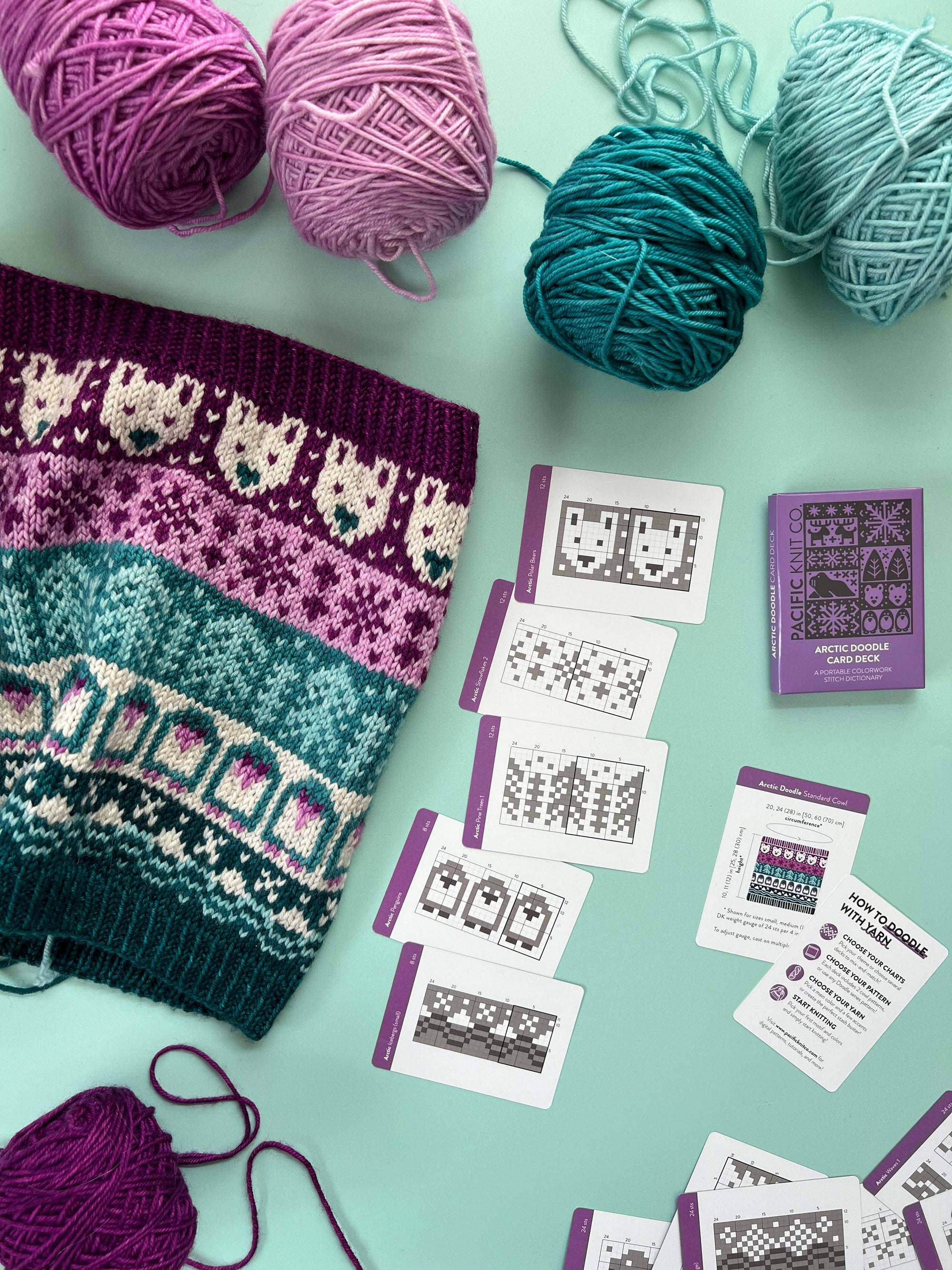 Pacific Knit Co. knitting pattern Pacific Knit Co. - Arctic Doodle Card Deck (Expansion)