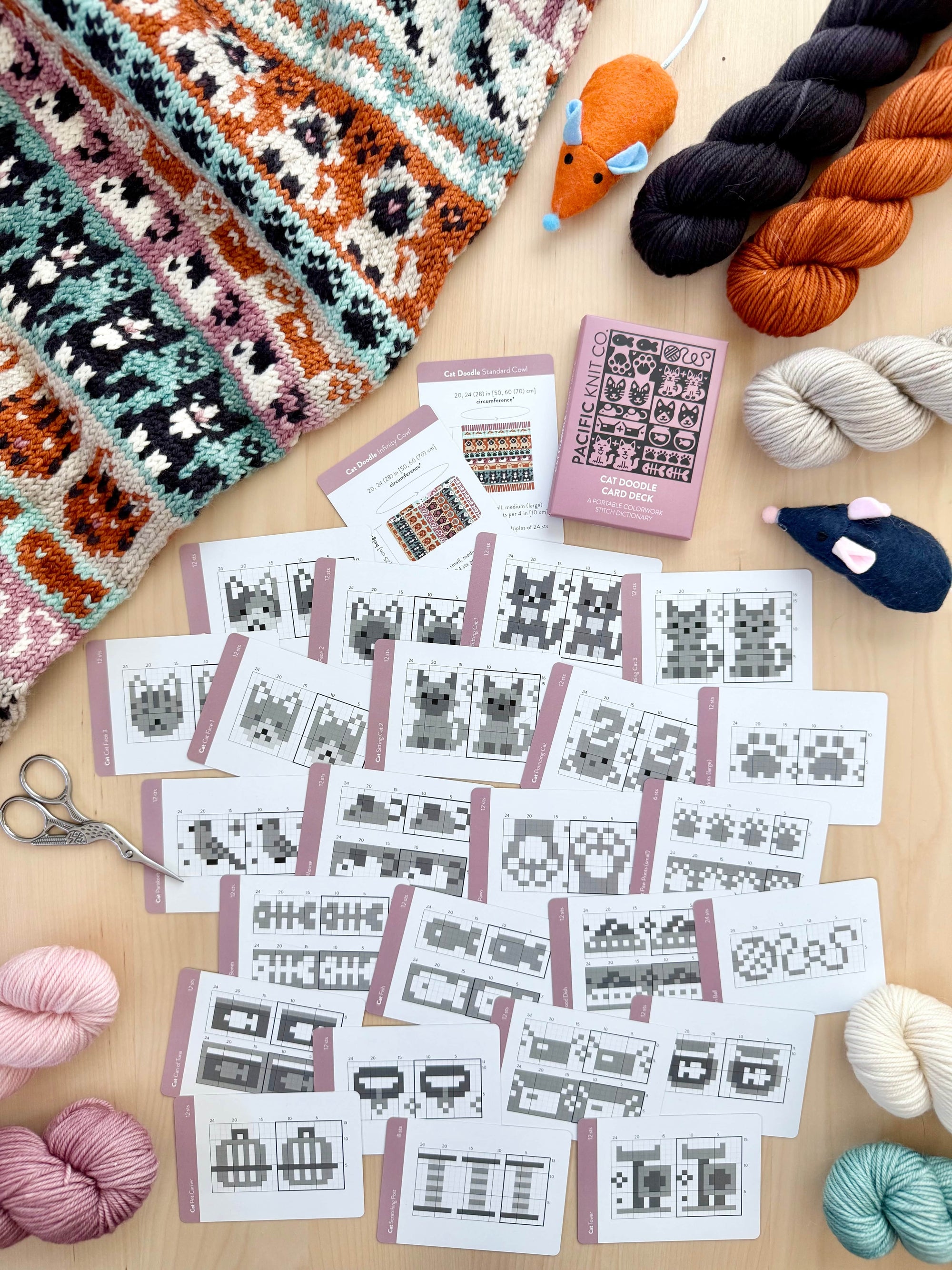 Pacific Knit Co. knitting pattern Pacific Knit Co. - Cat Doodle Card Deck (Expansion)
