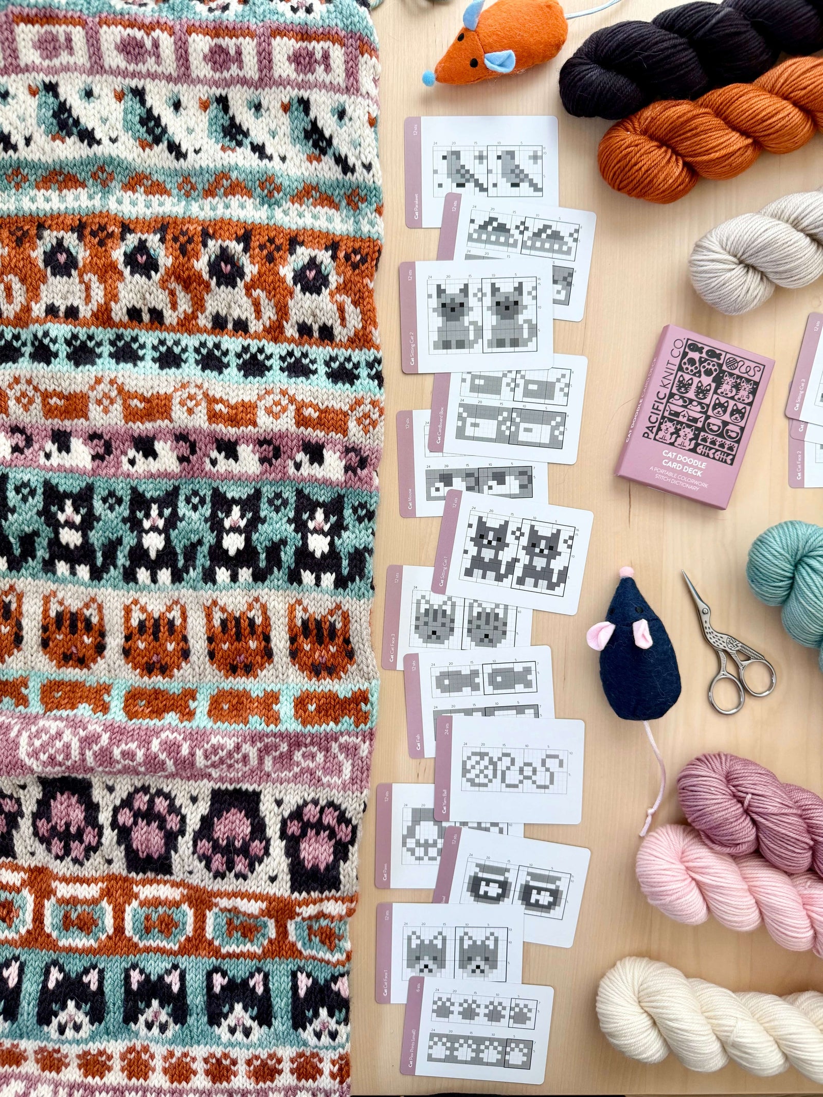 Pacific Knit Co. knitting pattern Pacific Knit Co. - Cat Doodle Card Deck (Expansion)