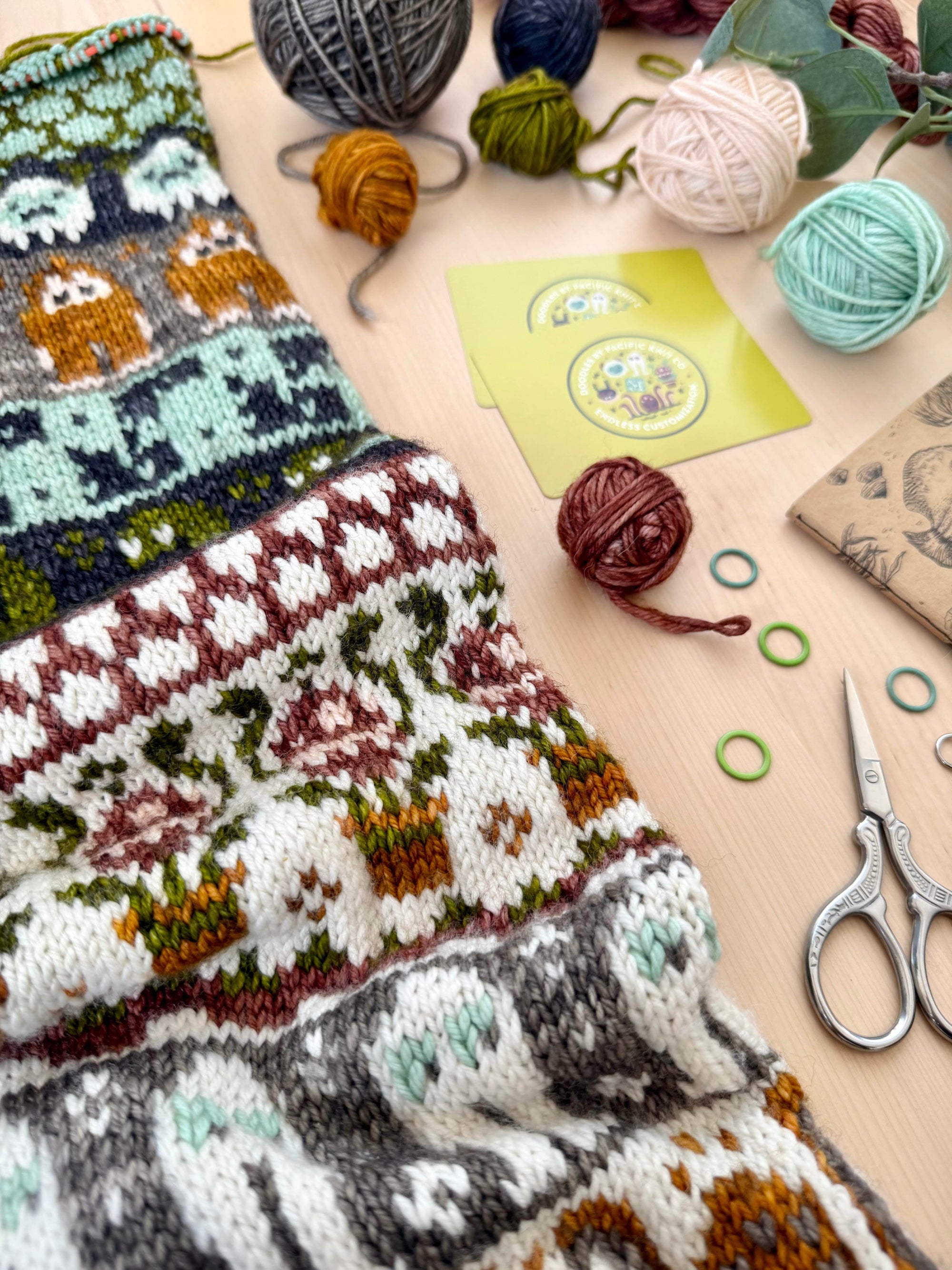 Pacific Knit Co. knitting pattern Pacific Knit Co. - Cryptid Doodle Card Deck (Expansion) PRE-ORDER