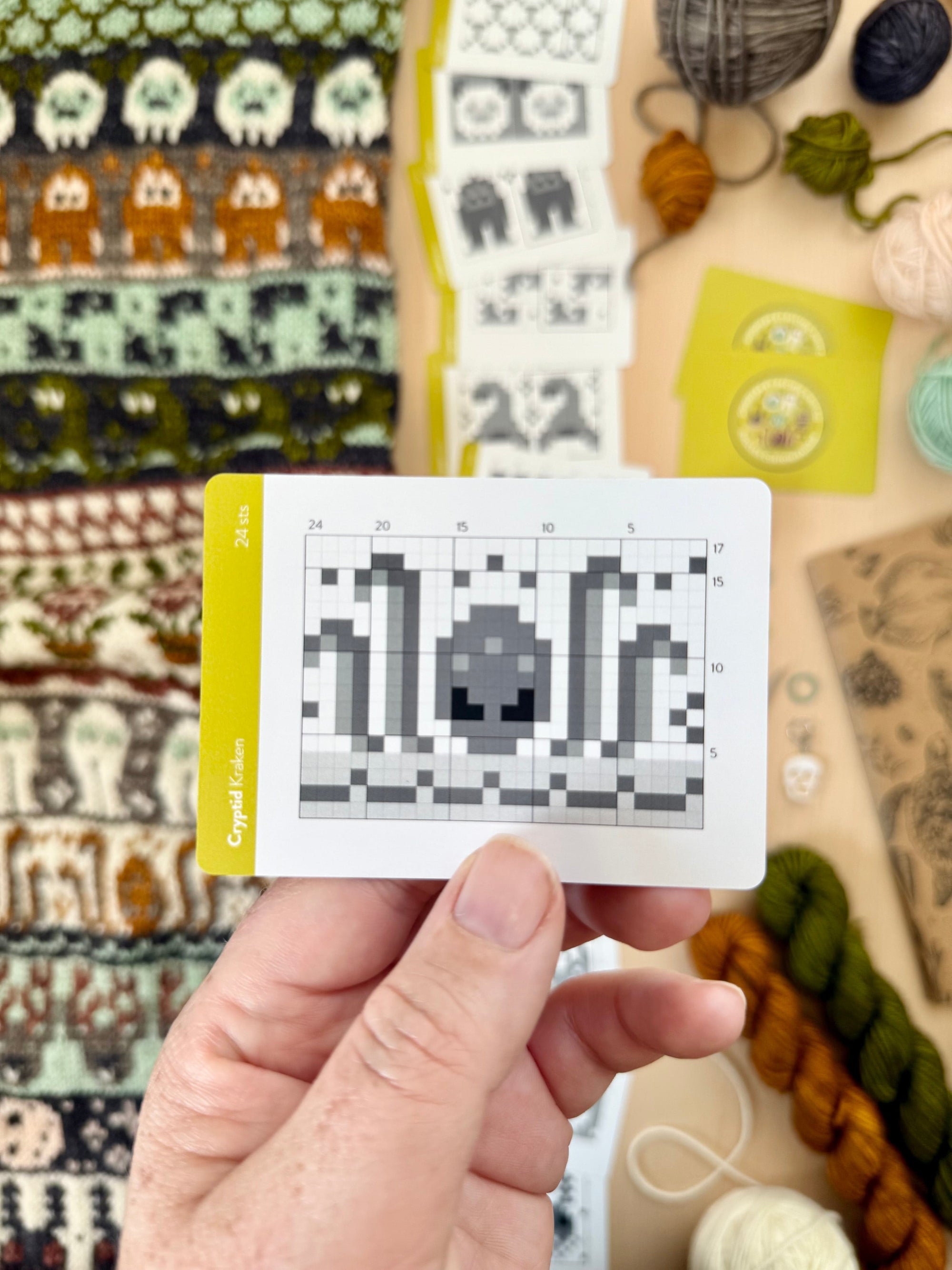 Pacific Knit Co. knitting pattern Pacific Knit Co. - Cryptid Doodle Card Deck (Expansion) PRE-ORDER