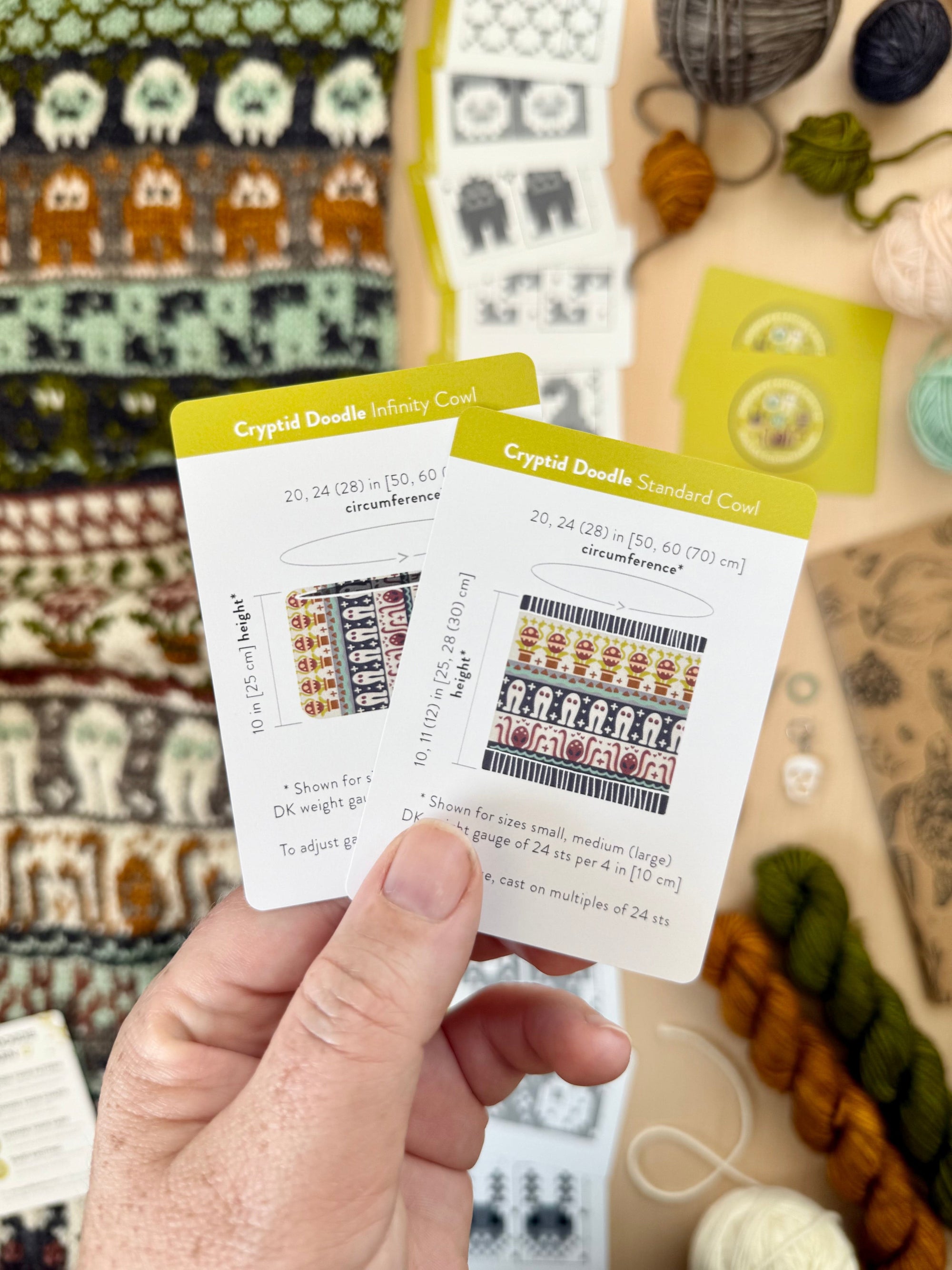 Pacific Knit Co. knitting pattern Pacific Knit Co. - Cryptid Doodle Card Deck (Expansion) PRE-ORDER