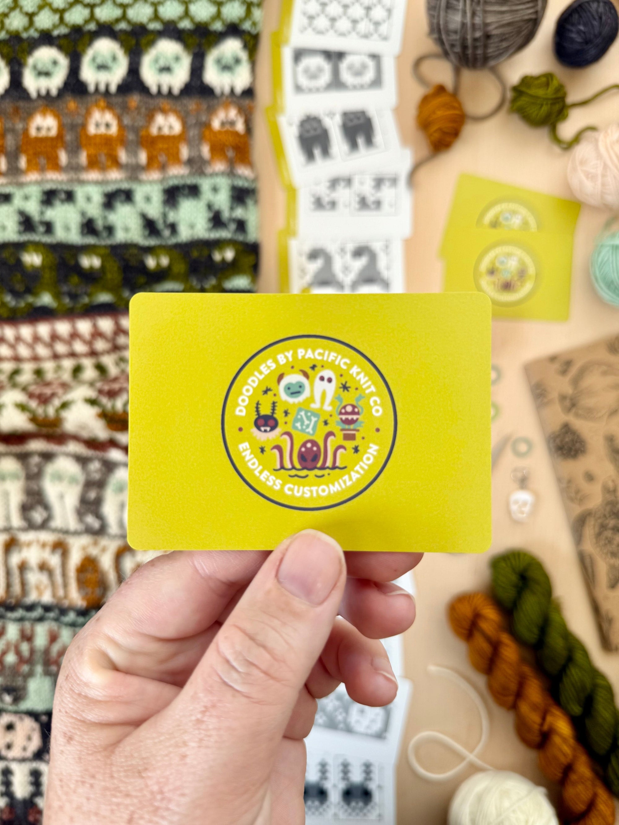 Pacific Knit Co. knitting pattern Pacific Knit Co. - Cryptid Doodle Card Deck (Expansion) PRE-ORDER
