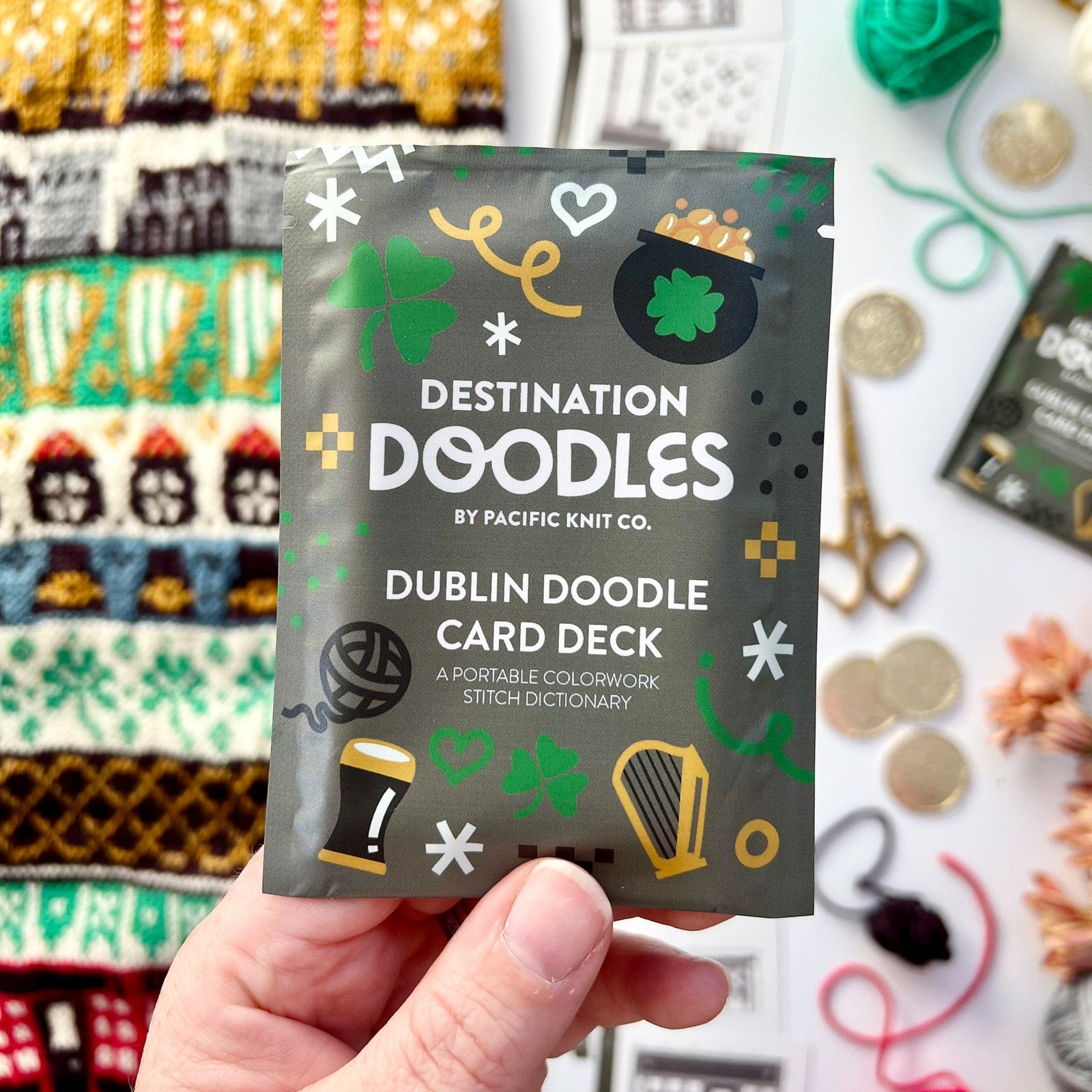 Pacific Knit Co. knitting pattern Pacific Knit Co. - Dublin Destination Doodle Card Deck (Foil Pack)