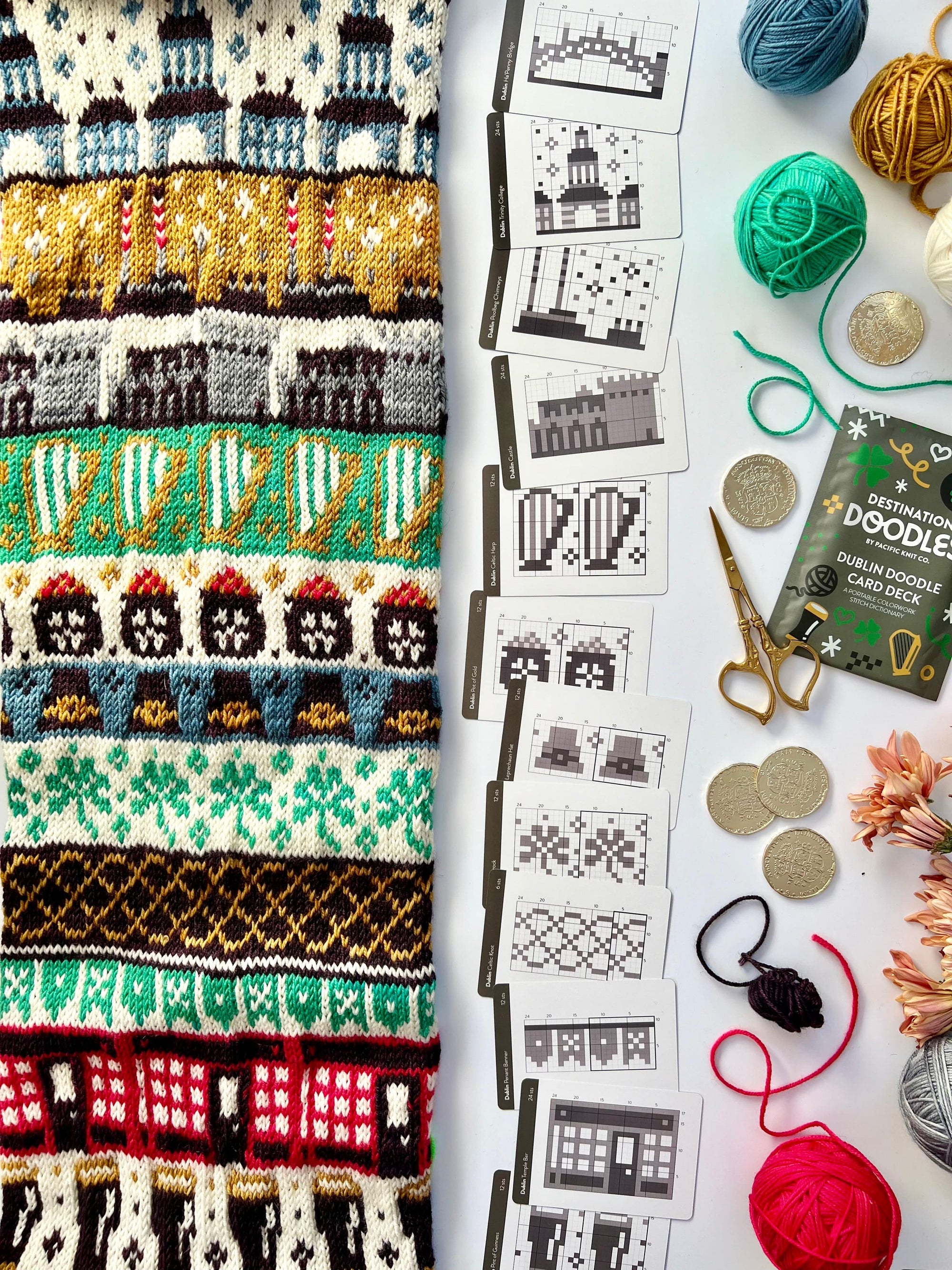 Pacific Knit Co. knitting pattern Pacific Knit Co. - Dublin Destination Doodle Card Deck (Foil Pack)