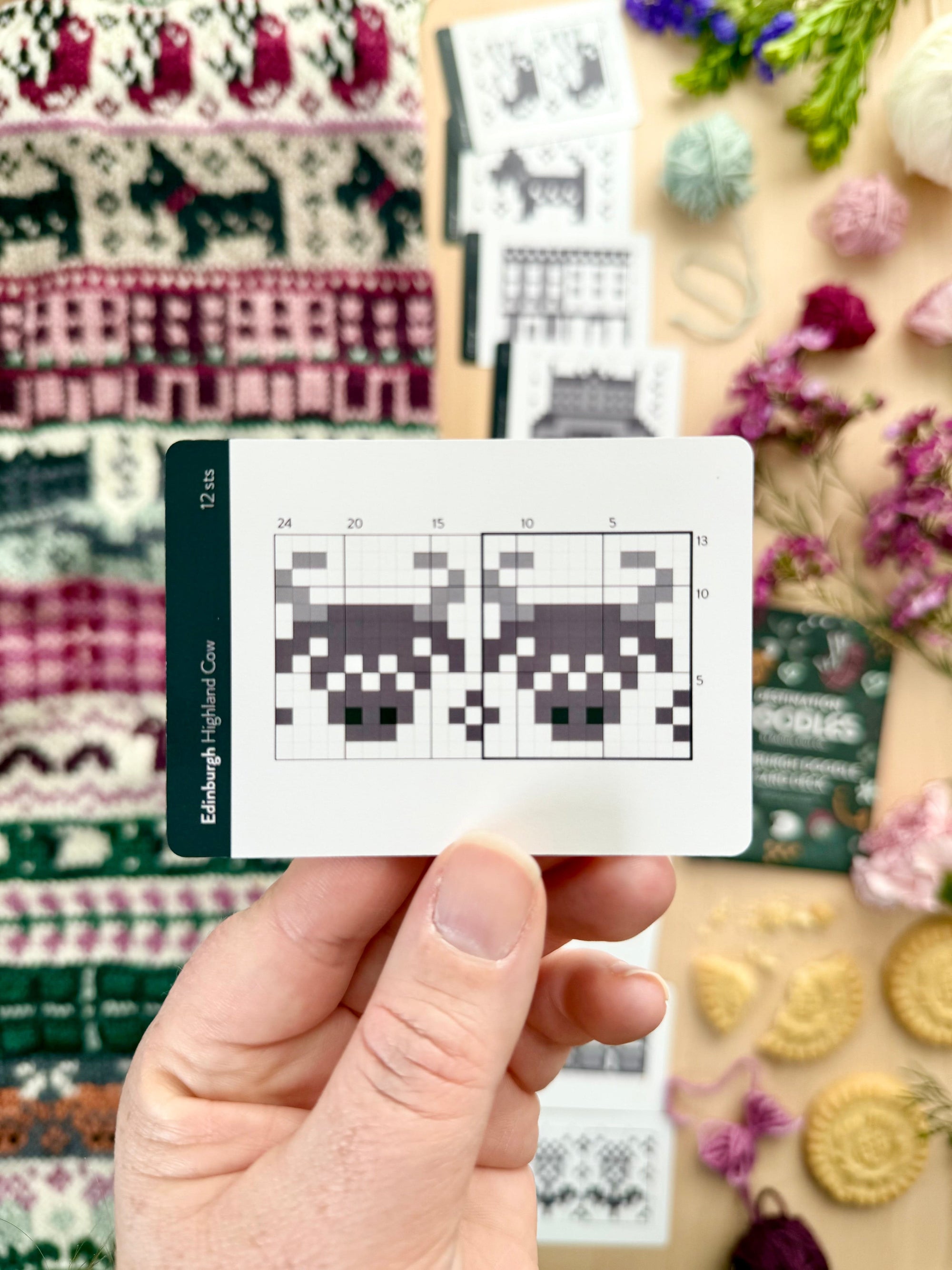 Pacific Knit Co. knitting pattern Pacific Knit Co. - Edinburgh Destination Doodle Card Deck (Foil Pack) PRE-ORDER