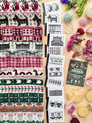 Pacific Knit Co. knitting pattern Pacific Knit Co. - Edinburgh Destination Doodle Card Deck (Foil Pack) PRE-ORDER