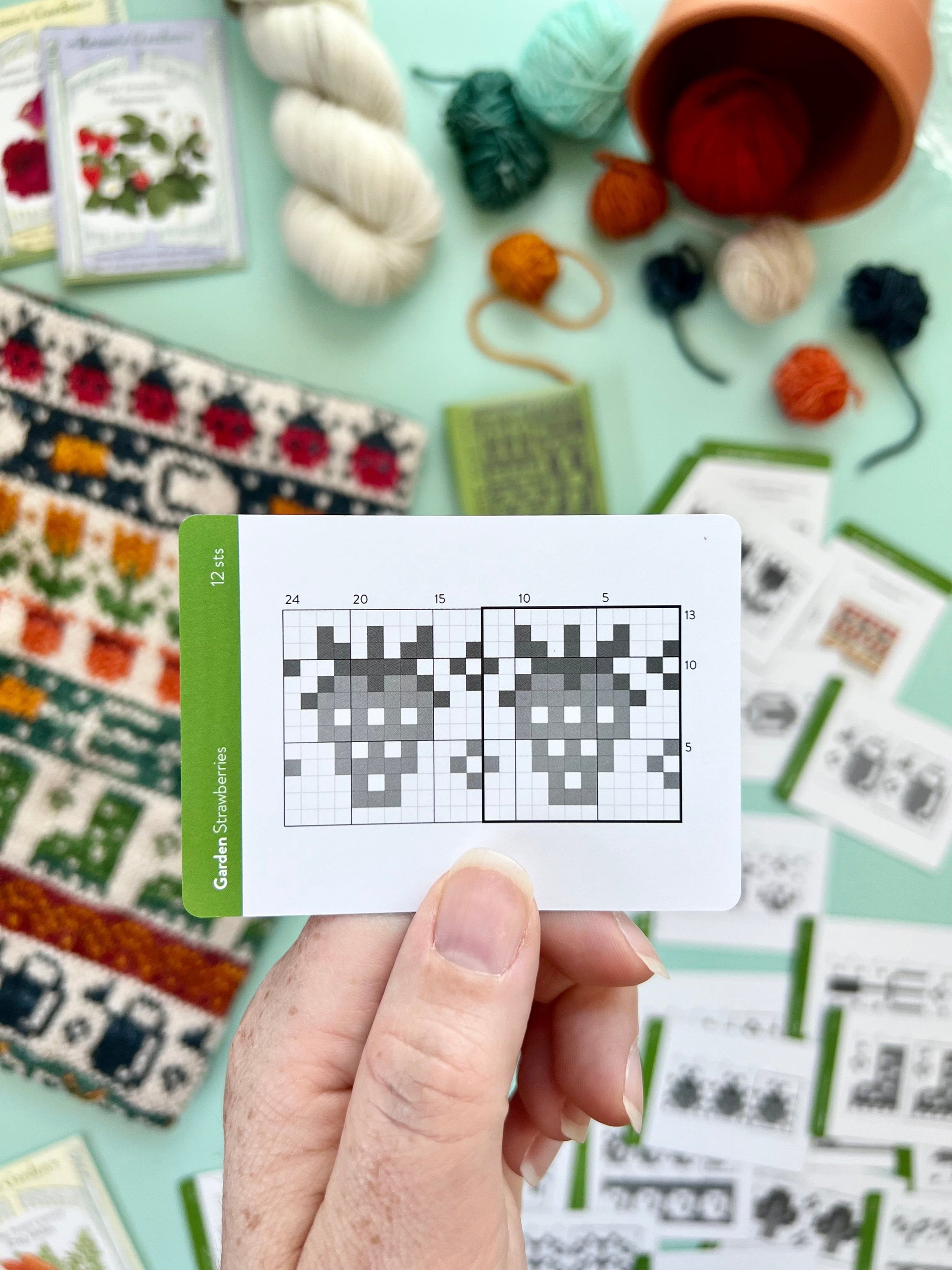 Knit Pattern Card Louie & Lola Yarns - Pacific Knit Co. - Garden Doodle Card Deck (Expansion)