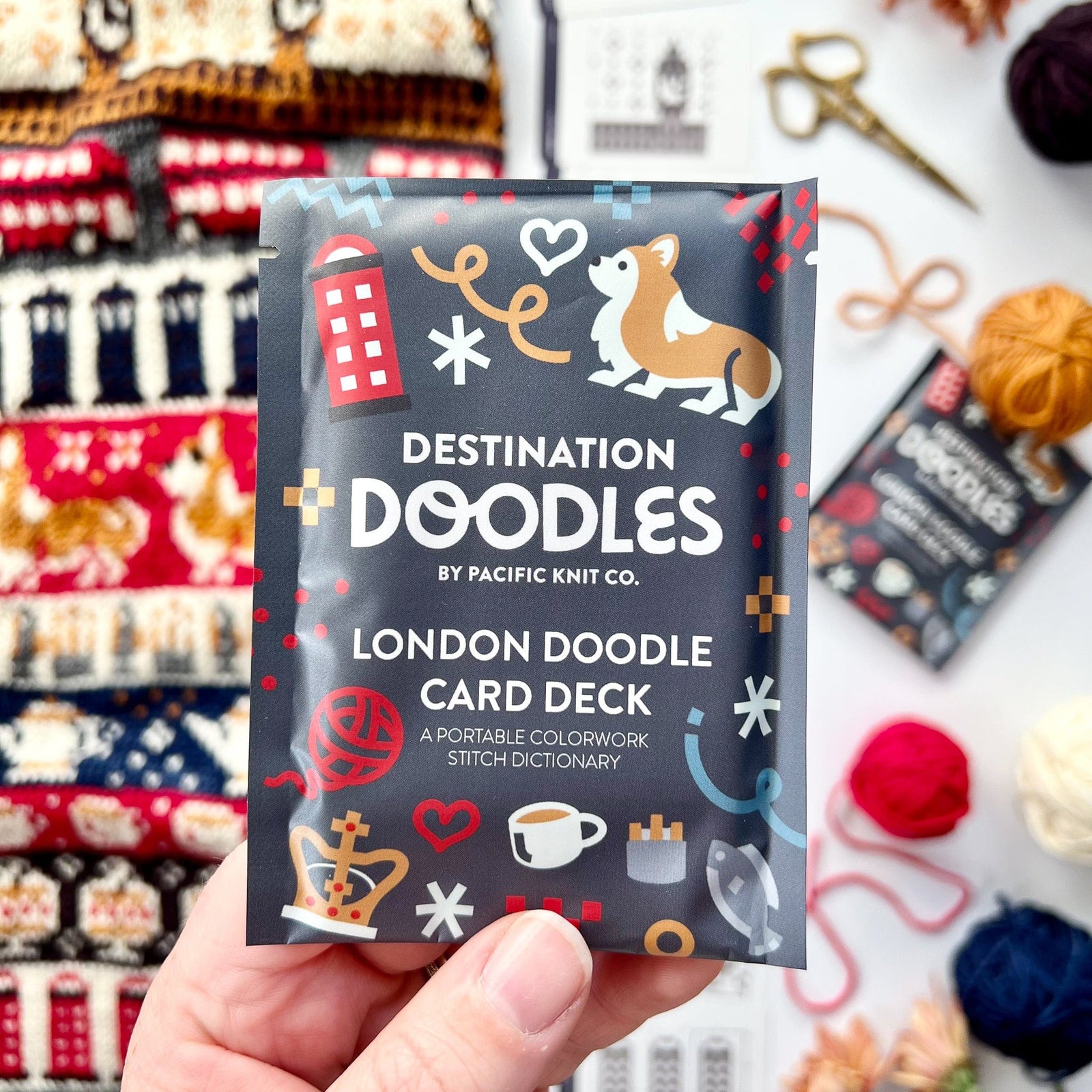 Pacific Knit Co. knitting pattern Pacific Knit Co. - London Destination Doodle Card Deck (Foil Pack)