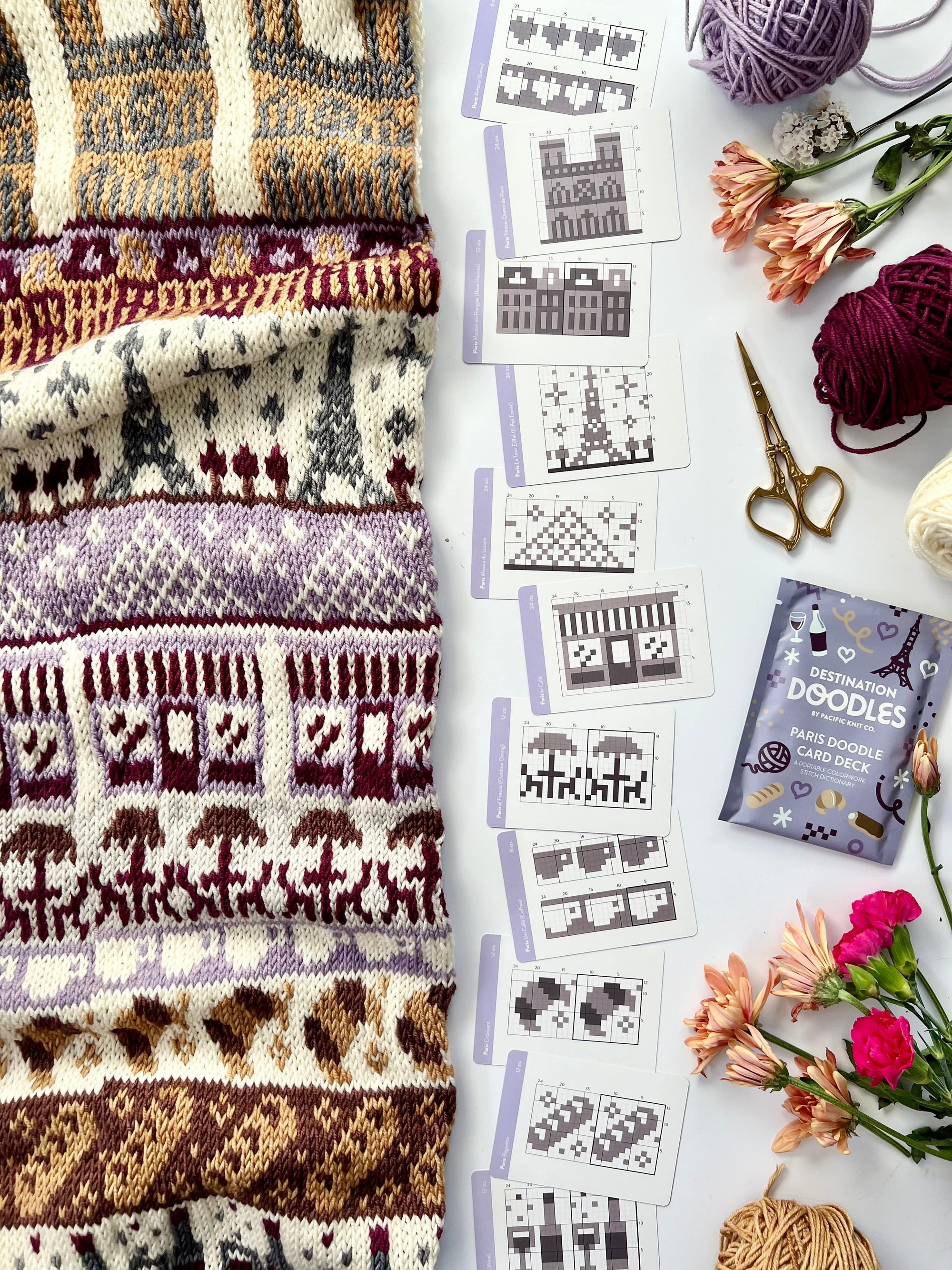 Pacific Knit Co. knitting pattern Pacific Knit Co. - Paris Destination Doodle Card Deck (Foil Pack)