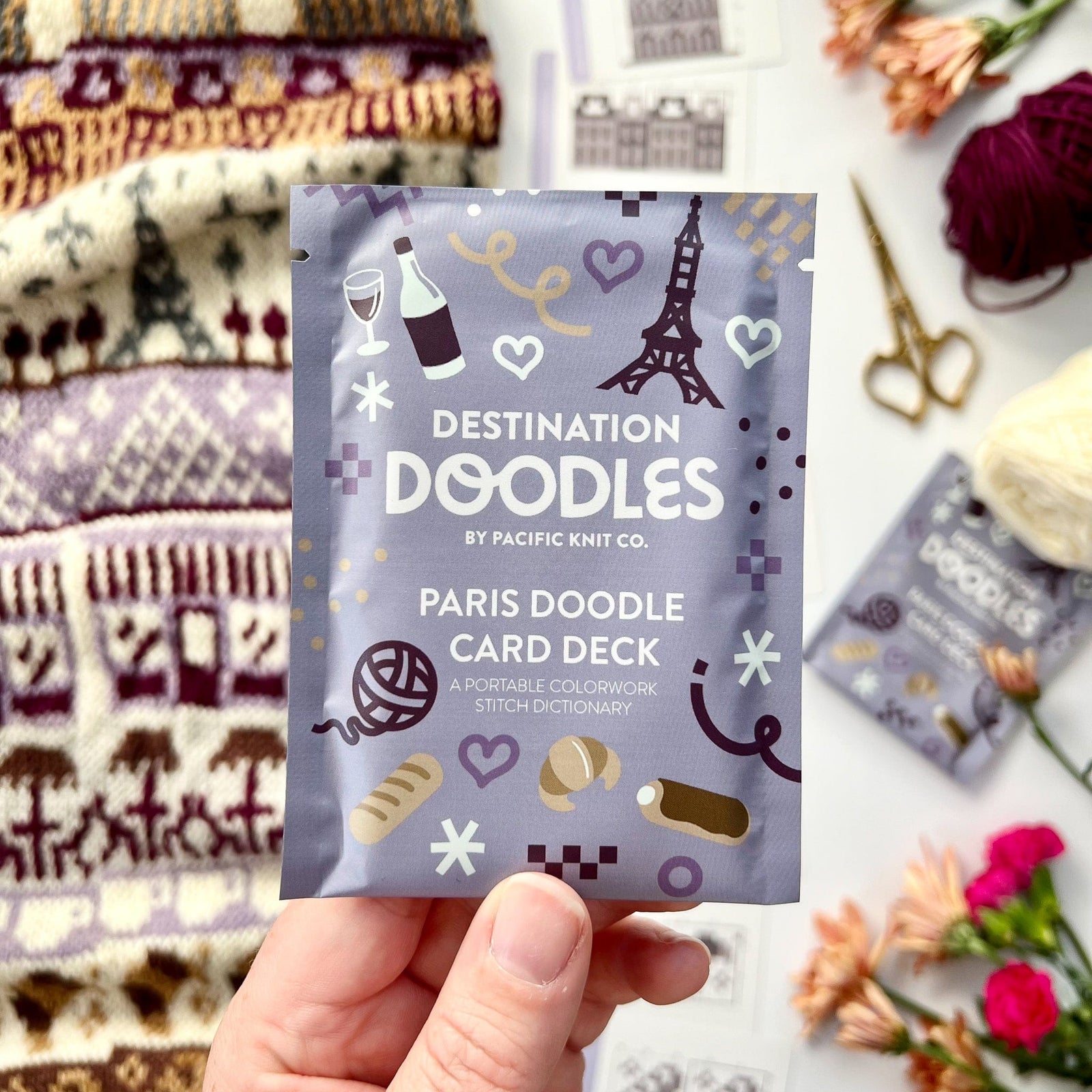 Pacific Knit Co. knitting pattern Pacific Knit Co. - Paris Destination Doodle Card Deck (Foil Pack)