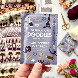 Pacific Knit Co. knitting pattern Pacific Knit Co. - Paris Destination Doodle Card Deck (Foil Pack)