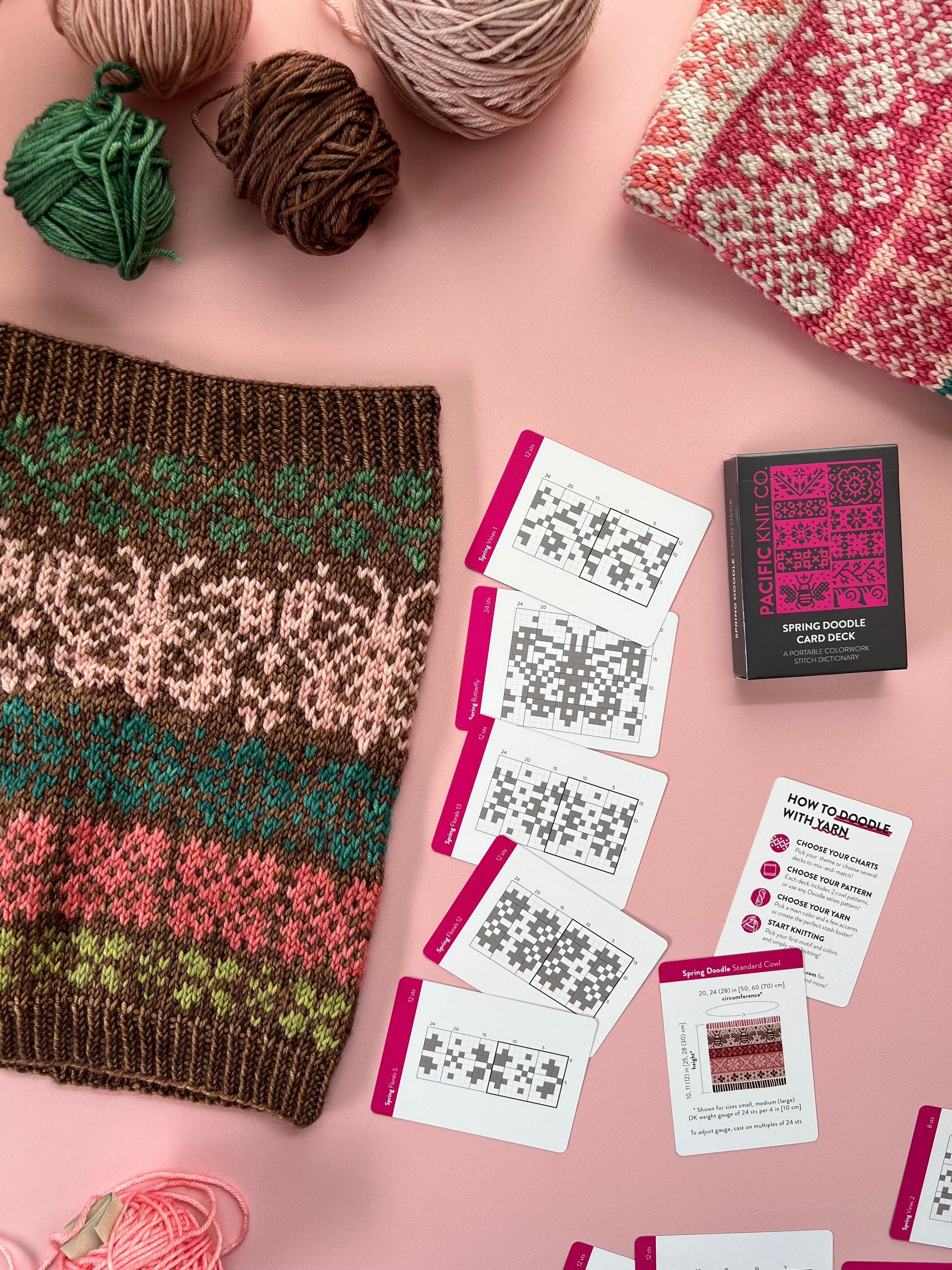 Knit Pattern Card Louie & Lola Yarns - Pacific Knit Co. - Spring Doodle Card Deck