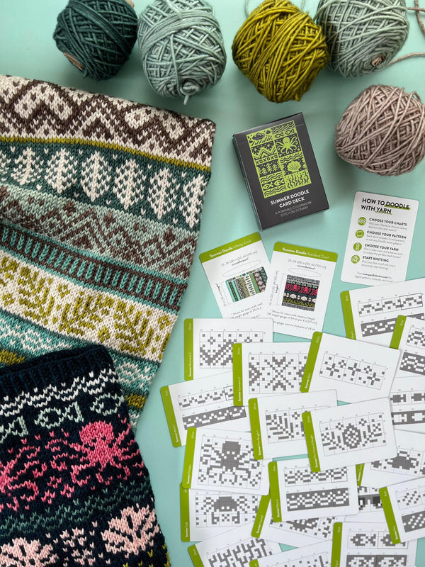 Knit Pattern Card Louie & Lola Yarns - Pacific Knit Co. - Summer Doodle Card Deck