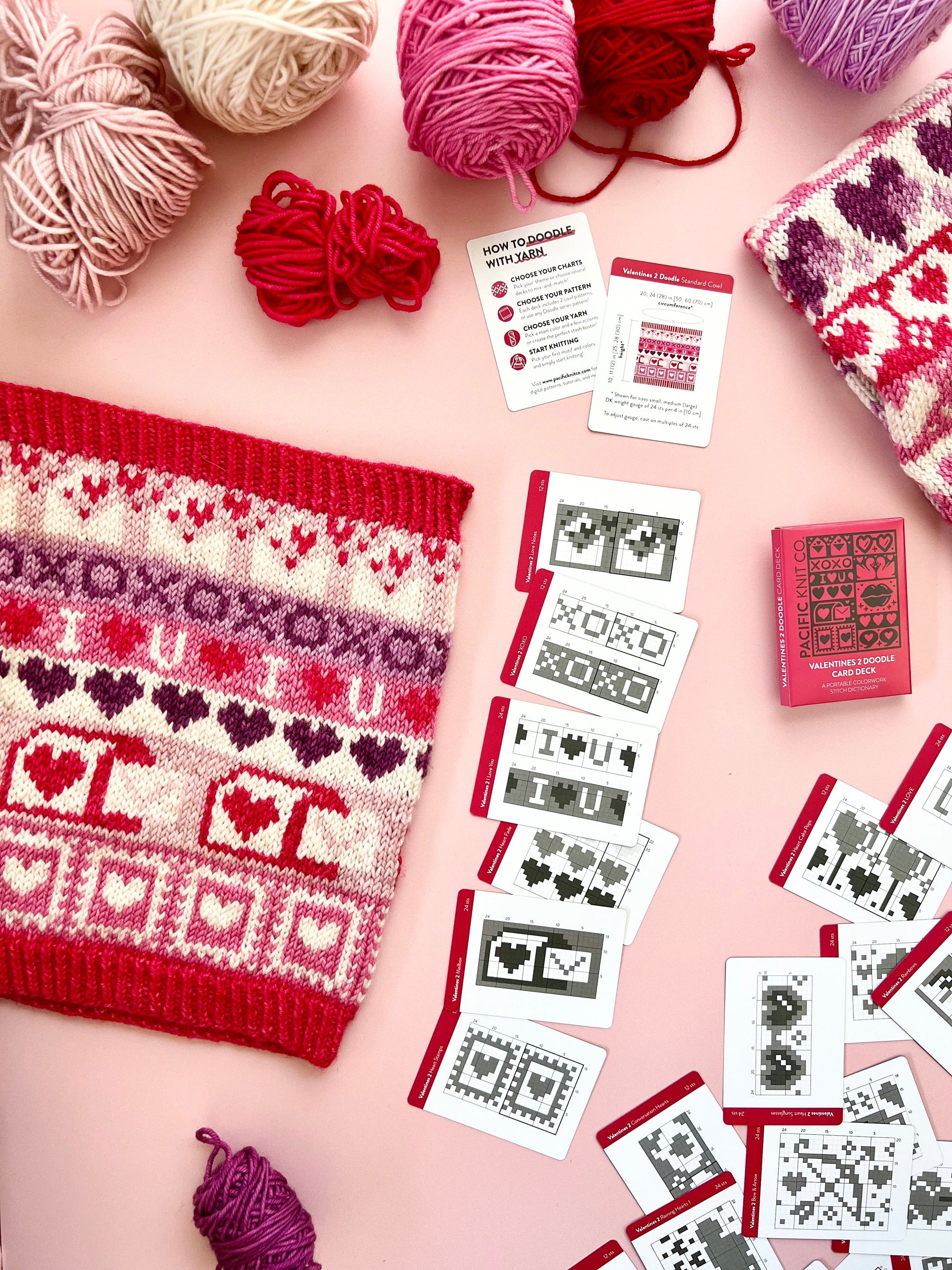 Louie & Lola Yarns - Pacific Knit Co. - Valentines 2 Doodle Card Deck ...