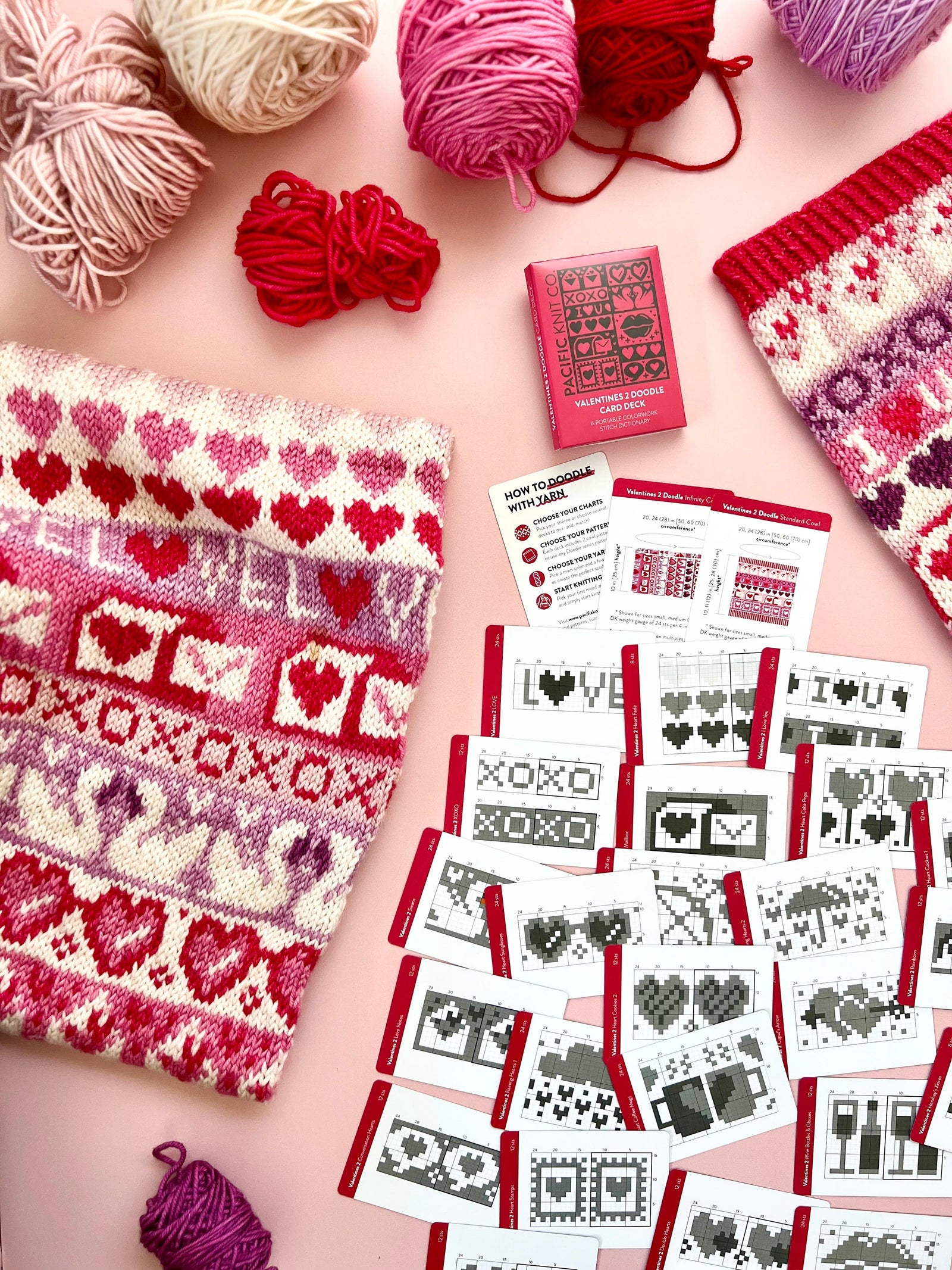 Pacific Knit Co. knitting pattern Pacific Knit Co. - Valentines 2 Doodle Card Deck (Expansion)
