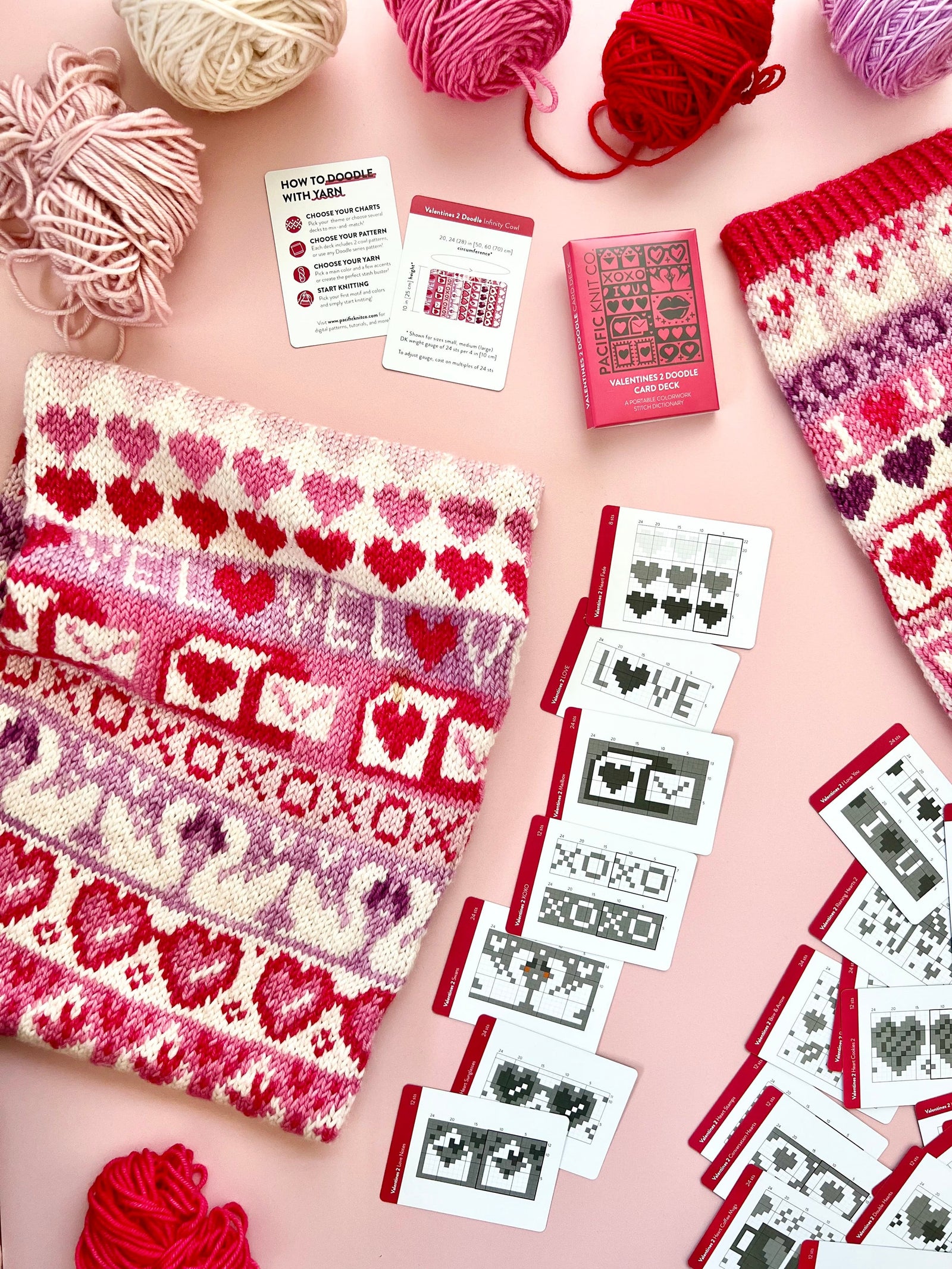 Pacific Knit Co. knitting pattern Pacific Knit Co. - Valentines 2 Doodle Card Deck (Expansion)