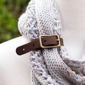 Purl & Hank Dark Brown/Antique Brass Purl & Hank - The In-Betweener Shawl Belt