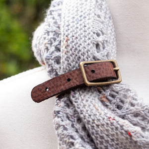 Purl & Hank Light Brown/Antique Brass Purl & Hank - The In-Betweener Shawl Belt