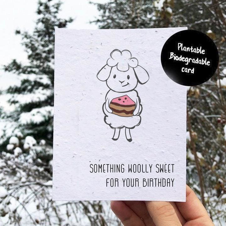 Thread & Maple Thread & Maple - Eco Birthday Card "Woolly Sweet"