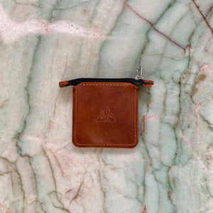 Thread & Maple Whiskey / Leather Square Zip Pouch Thread & Maple - Notions Page