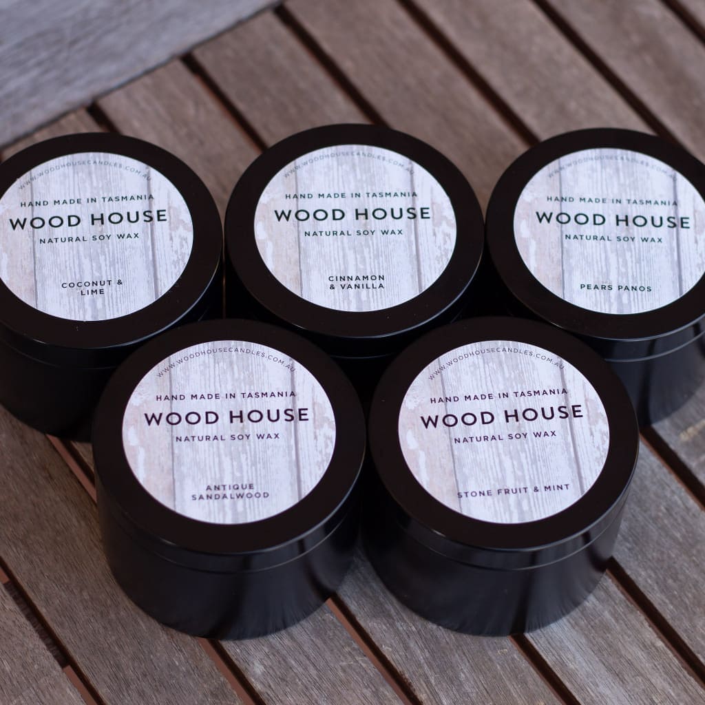 Wood House Candles Wood House Candles - Black Travel Tin