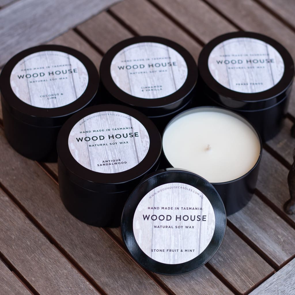 Wood House Candles Wood House Candles - Black Travel Tin